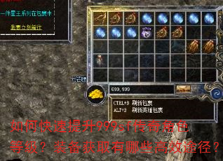 如何快速提升999sf传奇角色等级?装备获取有哪些高效途径? 如何快速提升999sf传奇角色等级?装备获取有哪些高效途径?