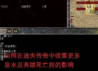 如何在迷失传奇中收集更多泉水及英雄死亡后的影响 如何在迷失传奇中收集更多泉水及英雄死亡后的影响
