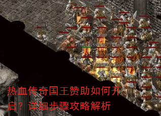 热血传奇国王赞助如何开启?详细步骤攻略解析 热血传奇国王赞助如何开启?详细步骤攻略解析