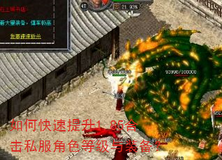 如何快速提升1.85合击私服角色等级与装备? 如何快速提升1.85合击私服角色等级与装备?
