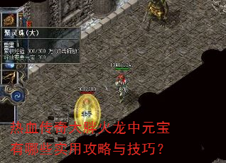热血传奇大胖火龙中元宝有哪些实用攻略与技巧? 热血传奇大胖火龙中元宝有哪些实用攻略与技巧?
