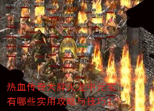 热血传奇大胖火龙中元宝有哪些实用攻略与技巧? 热血传奇大胖火龙中元宝有哪些实用攻略与技巧?