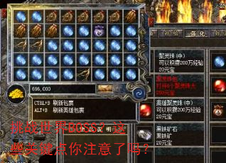挑战世界BOSS?这些关键点你注意了吗? 挑战世界BOSS?这些关键点你注意了吗?